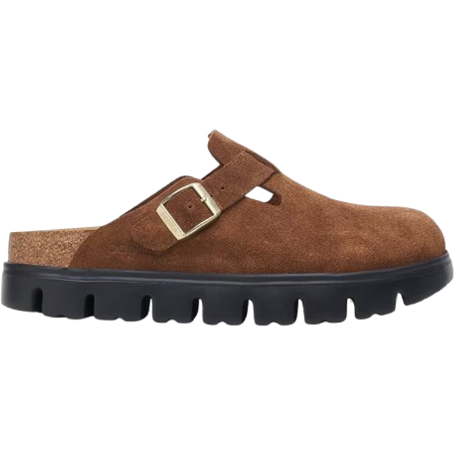 Birkenstock Boston Chunky Suede Leather Narrow Fit Women - Sandals Birkenstock - Black - 1028402-7 - Size: 7 (7)