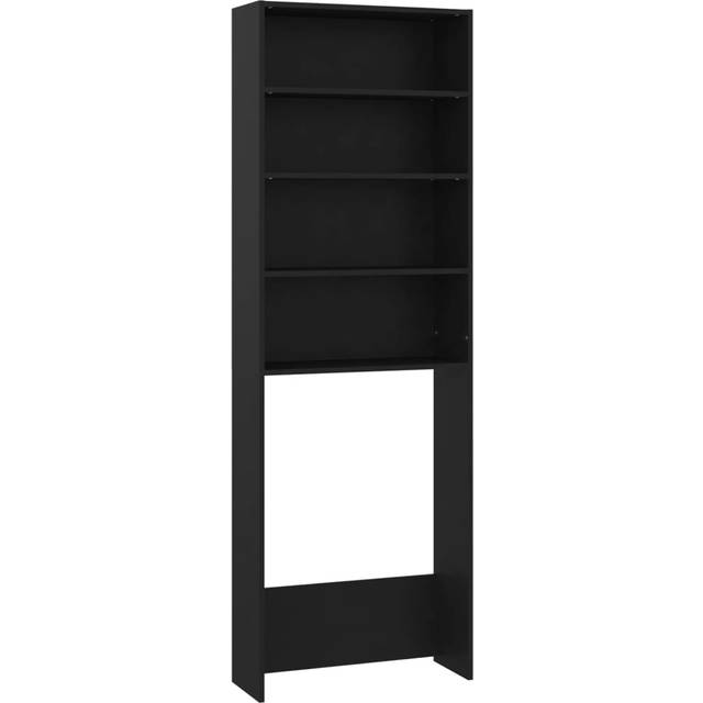 vidaXL Washing Machine Cabinet Black 64x24x190 cm - black