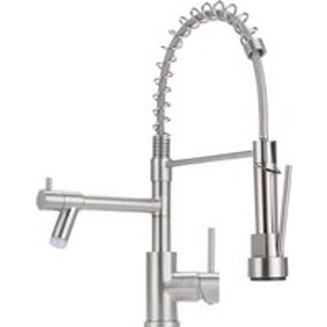 Spout Swivel Kitchen Taps with LED Light - Silver - One Size