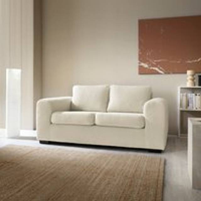 Boston Boucle 3 Seater Sofa 6 colours - Cream - One Size