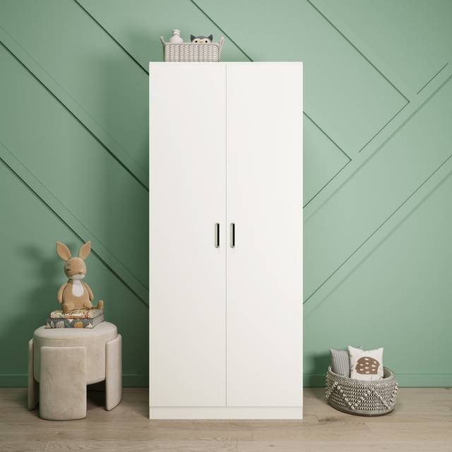Dakota White 2 Door Wardrobe
