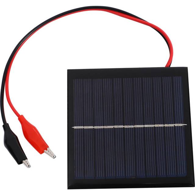 1W 5.5V Solar Cell Epoxy Polycrystalline Solar Panel+Clip For Charging 3.7V Battery System Toy LED Light Study 95*95MM