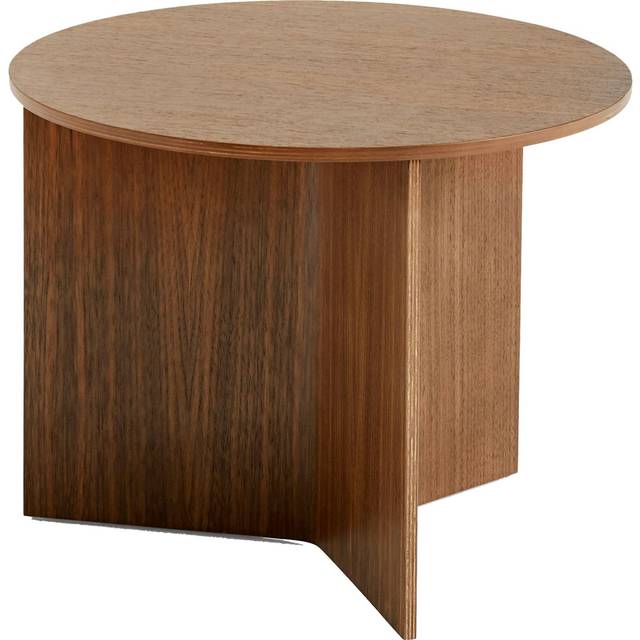 HAY Slit soffbord Ø45 cm Lacquered walnut