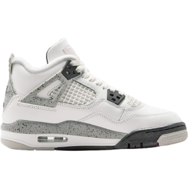 Jordan Retro 4 Unisex Shoes - White - Size: 4 - Leather - Foot Locker