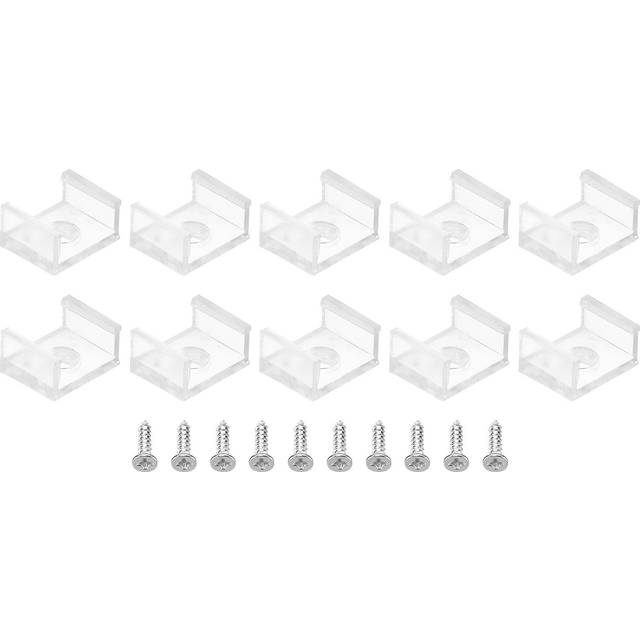 100pcs led strip light clips mounting bracket fixing clamp for 12mm cable clear