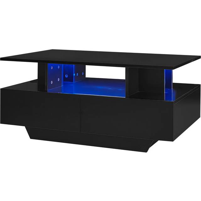 Coffee Table with Storage - Black (41cm H X 90cm W X 55cm D)