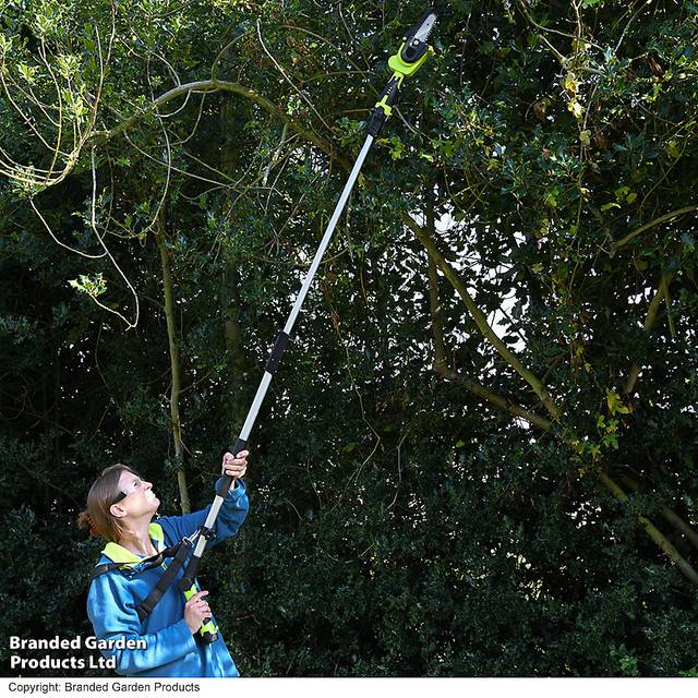 Garden Gear KH2514 2 in 1 Telescopic Chainsaw and Spare Battery 12V - Green