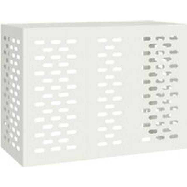 vidaXL Air Conditioner Cover White 110 x 50 x 80 cm Steel