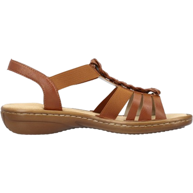 Rieker 60809 dam Sandal, BRUN, 36 EU