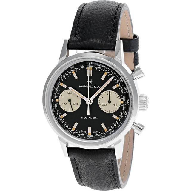 HAMILTON American Classic Intra-Matic 40MM BLK Dial Men's Watch H38429730 - Black - 40 mm