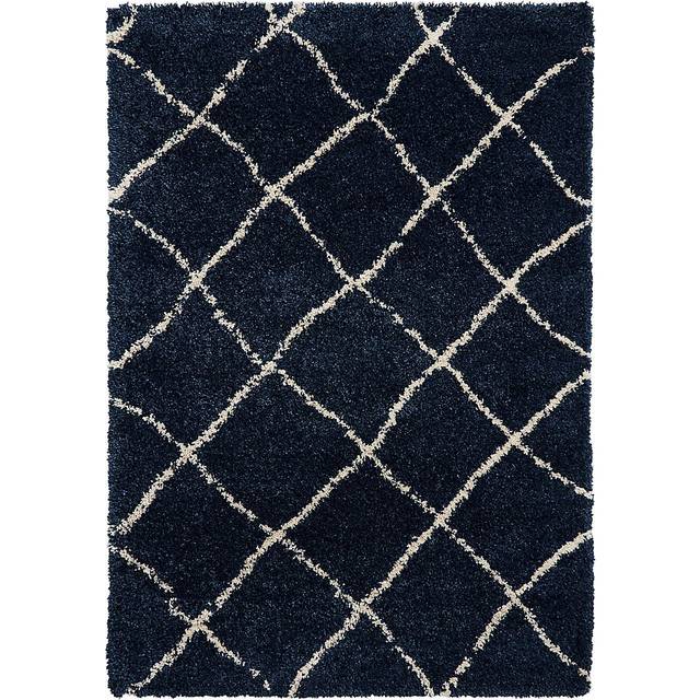 Think Rugs Scandi Berber Navy/Cream Rectangle 200 x 290cm Polypropylene Berber G257, Cream
