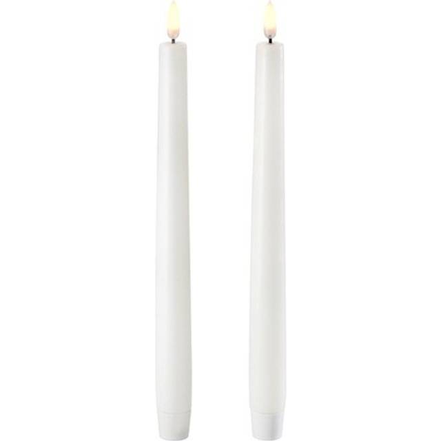 Uyuni Lighting Uyuni LED Taper candles white 2-pack 25,2 cm