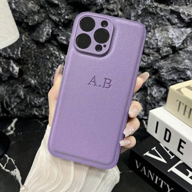 SHEIN Customized Personalized Name Phone Case Compatible With Iphone 11 12 13 14 15 16 Pro Max Plus 13 12 Mini Luxury Korea PU Leather 3D DIY Engraved Lette