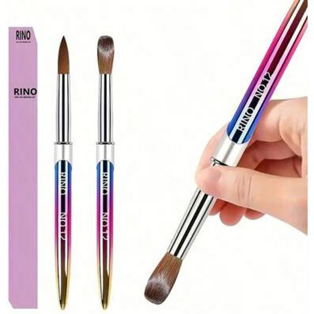 SHEIN Kolinsky Acrylic Nail Brush Set - High-Quality, Unscented, For Acrylic Application, Nail Art Extension, And Home Salon Use - Perfect For Beginners And