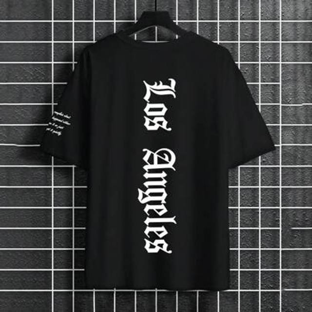 SHEIN 2025 New Summer Men Plus Size Gothic Letter Print Short Sleeve T-Shirt, Street Style