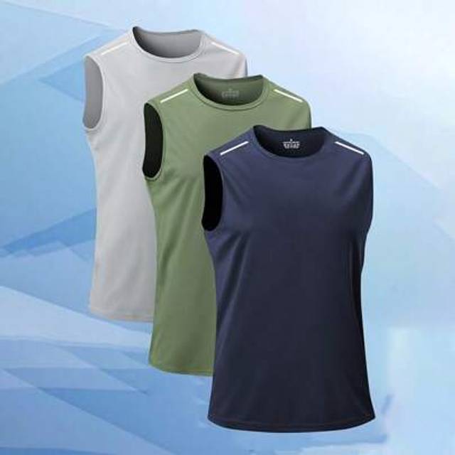 SHEIN Sleeveless Sports Tank Top Men, Quick Dry T-Shirt Basketball Training Gym Vest
