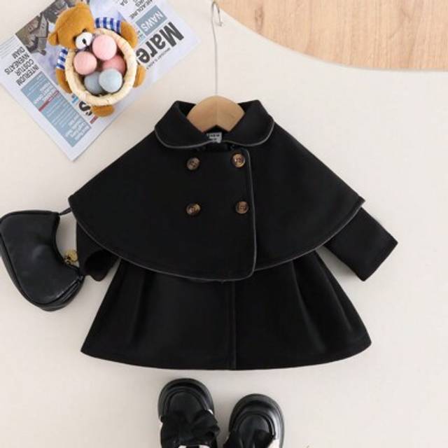 SHEIN Baby Girl Elegant Vintage Street-Style Jacket, Autumn/Winter
