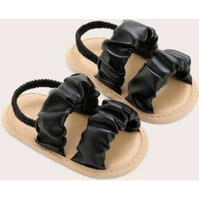 SHEIN 1 Pair Baby Girls Cloud-Shaped PU Soft Sole Cute Sandals, Suitable For Spring And Summer