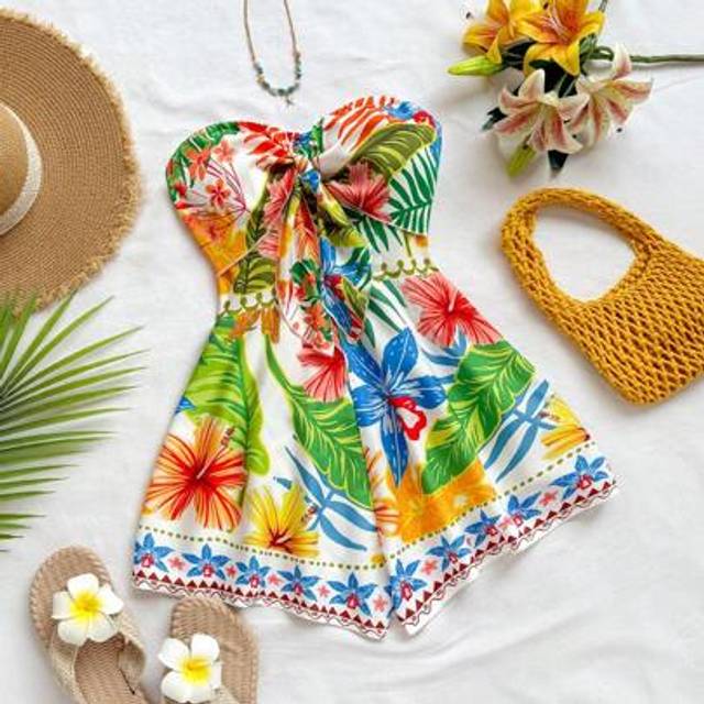 Soleia Spring & Summer Casual Vacation Western Beach Wedding Guest Outfit, Graduation Brunch Dress, St. Patrick&#39;s Day Spring Break Easter Music Festival, Ele
