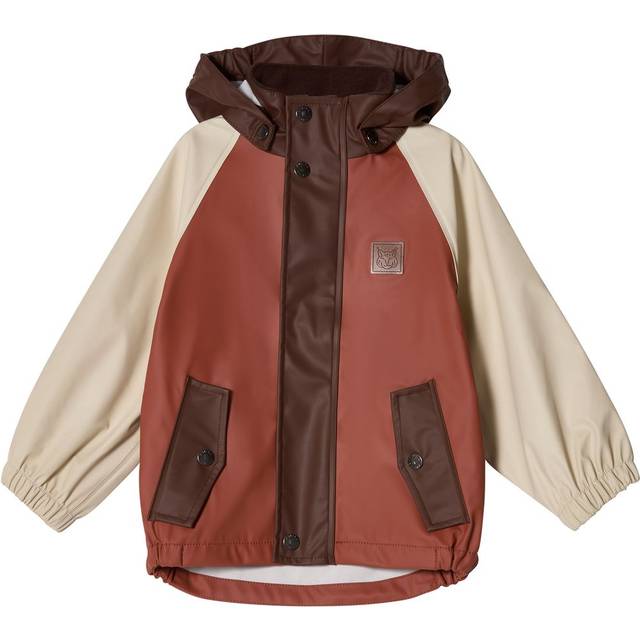Kuling - Edinburgh Blockfärgad Återvunnen Regnjacka Warm Sienna/Brown - Brun