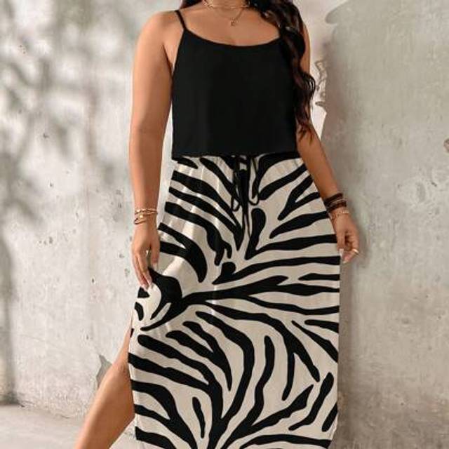 Luneh Plus Size Animal Print Summer Dress,Sun Dresses For Women,Sundress