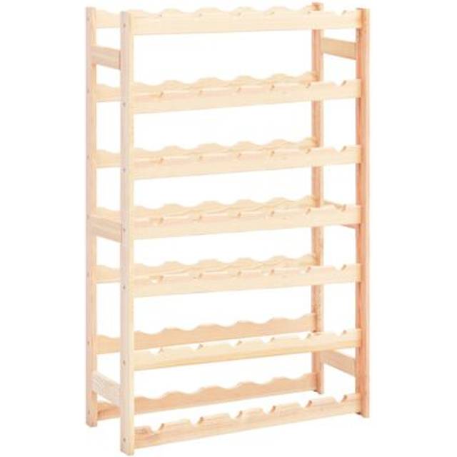 vidaXL Wine Rack for 42 Bottles Pinewood - Beige