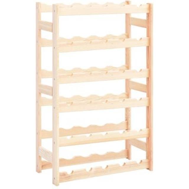 vidaXL Wine Rack for 30 Bottles Pinewood - Beige