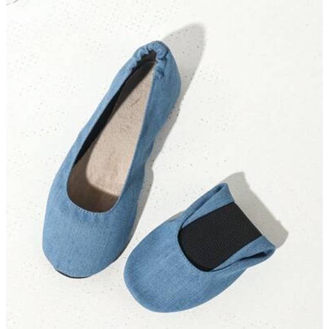 SHEIN Women&#39;s Lightweight,Soft, Foldable & Portable Bow Ballet Flats Slip-On Indoor Yoga Dance Shoes