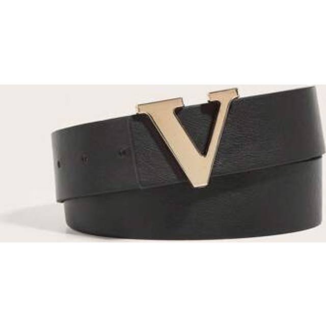 SHEIN 1pc Women&#39;s Casual Elegant Vintage Style Leather Letter Buckle Belt, Suitable For Street, Business, Party, All Seasons