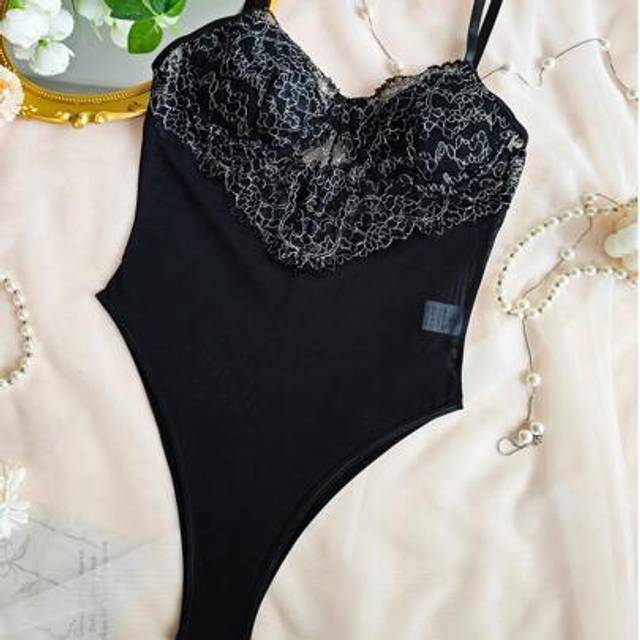 SHEIN 1pc Fashionable Sexy Sheer Lace Trim Mesh Camisole, Waist Cinched Backless Spaghetti Strap Vest Top For Women
