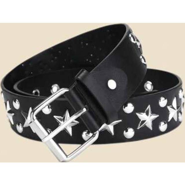 SHEIN 1pc Fashion Punk Vintage Rivet Star Decor Belt, Versatile Jeans Belt Suitable For Men & Women, Gift