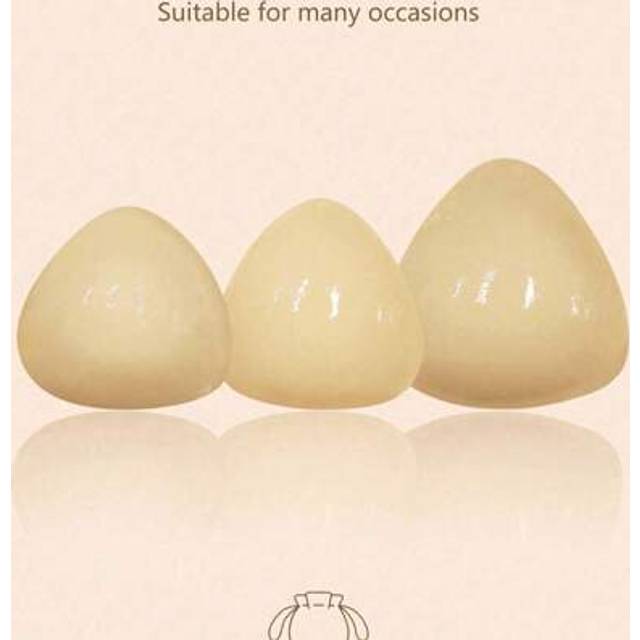 SHEIN Breathable Silicone Triangle Thickened Adhesive Bra, Double-Sided Sticky Bra, Sticky Push Up Bra - Double Sided Adhesive Waterproof Bra Pads, Inserts