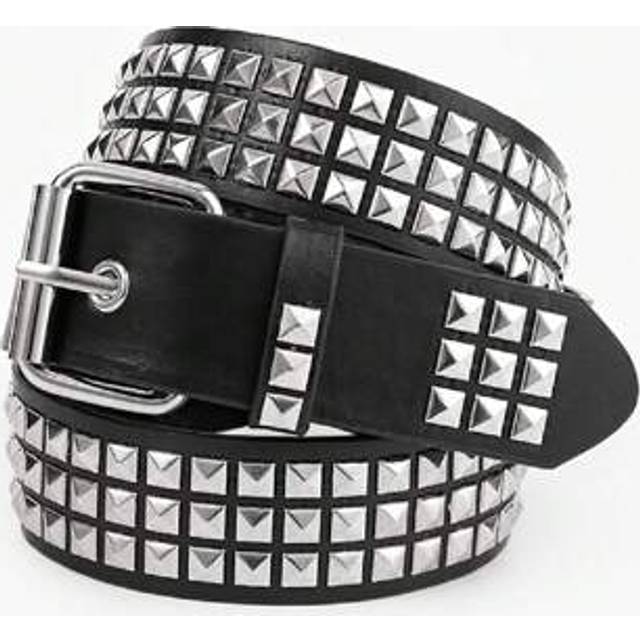 SHEIN 1pc Unisex Solid Color Punk Rock Studded Crystal Rhinestone Embellished Fashion Belt