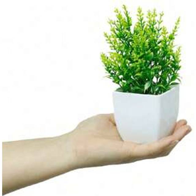SHEIN 4pcs Artificial Plants Potted Mini Indoor Fake Flowers For Home Decor, Random, Valentine Day, Gift Gifts Birthday Graduation,Garden Decor,Outdoor Plan