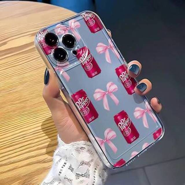 SHEIN Bow-Knot 1pc Space Soda Can Bowknot Design Phone Case Compatible With Apple 16/15/14/13/12/11 Pro Max & Series
