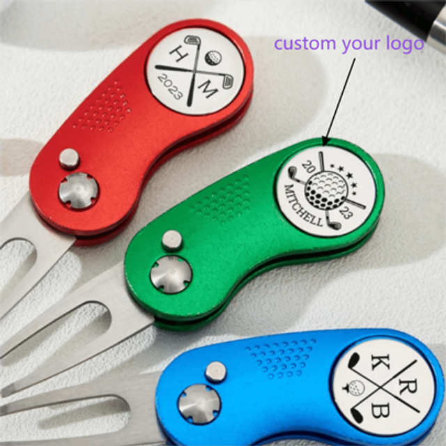 SHEIN Personalized Golf Ball Marker Divot Tool - Custom Text Golf Accessory - Ideal For Husband And Father Golf Divot Repair Tool,Stylish,Fashion,Hipster,Ca