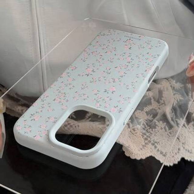 SHEIN Flower GUCADI 1pc Small Pink Rose Floral Phone Case Compatible With Apple 16/15/14/13/12/11 Series, Fresh Sweet Girl Artistic INS Style Beauty Waterpr