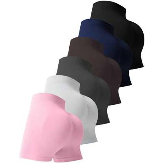 SHEIN 6-Color Pack Minimalist Seamless Sports Shorts Biker Shorts
