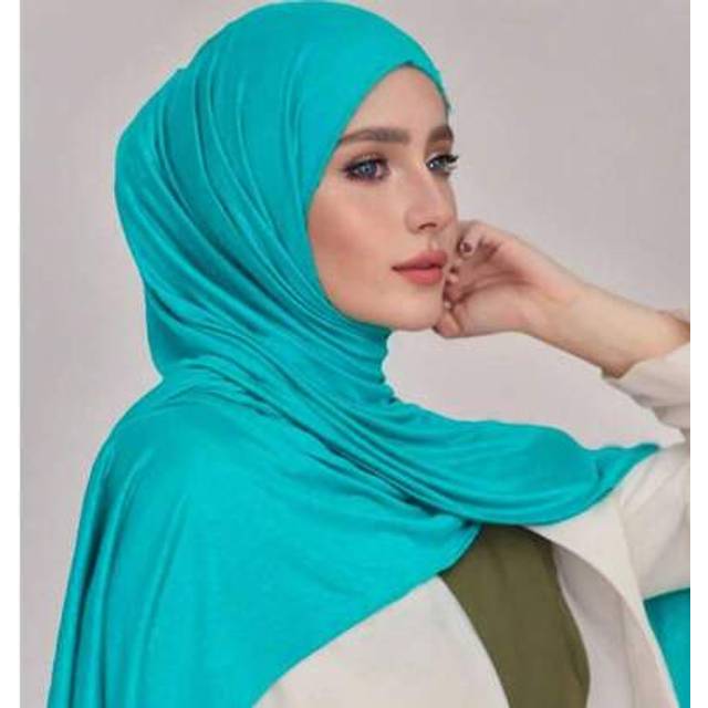 SHEIN 1pc New Style Large Size Jersey Hijab Shawl Soft Casual Solid Color Women Scarf