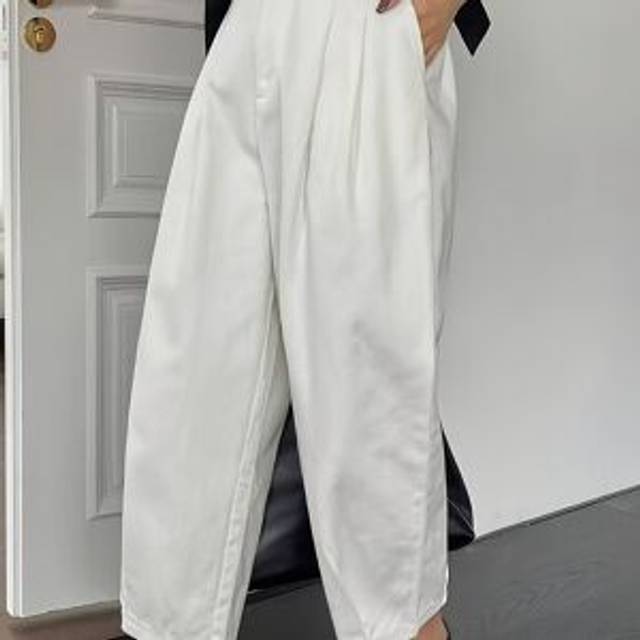 TEMU Women's Loose-fitting Solid Color Casual Business Pants