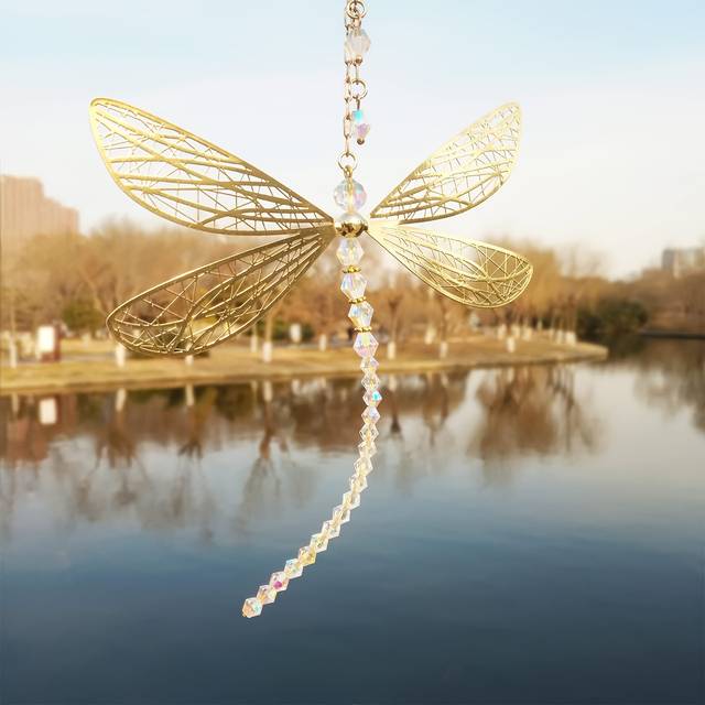 TEMU 1pc Of Art Metal Dragonfly Pendant, Personalized Dragonfly Pendant New Product Dragonfly Sun