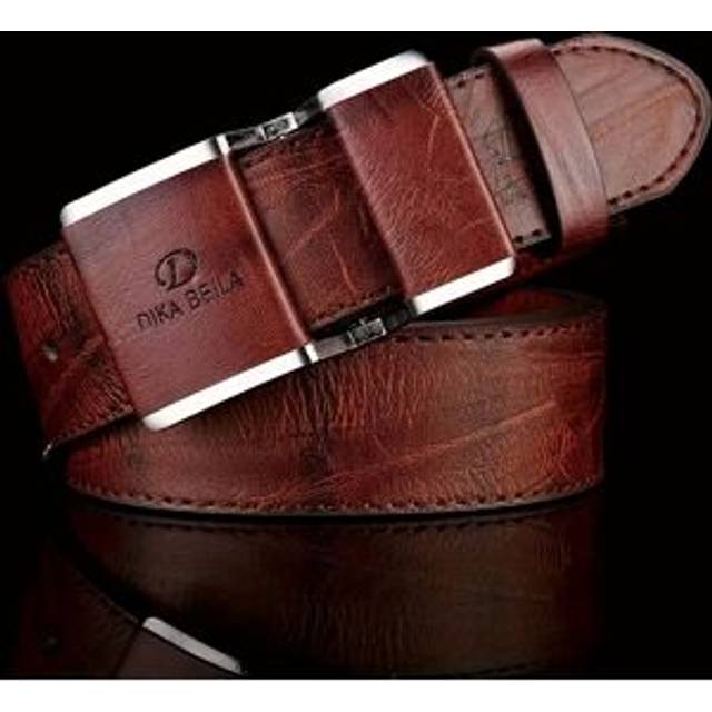 TEMU Men's Business Belt Leather Belt Smooth Suit Pants Luxury Belt, Ideal For Men's Gifts, Suitable For Business And Golf.