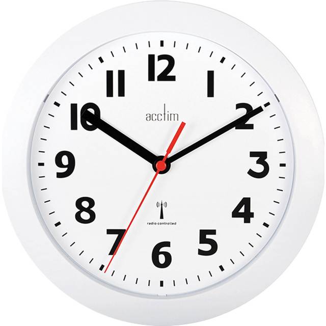 Acctim 74312 Parona Radio Controlled Wall Clock, White