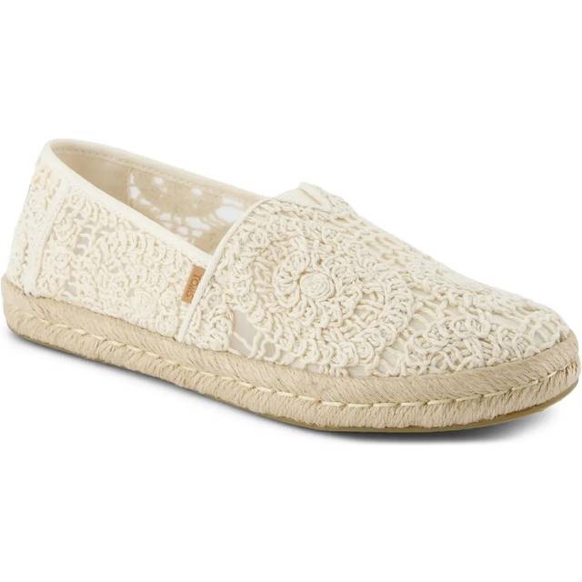 TOMS Alpargata Rope 2.0 Espadrille - Crochet Lace in Natural, Size 7.5