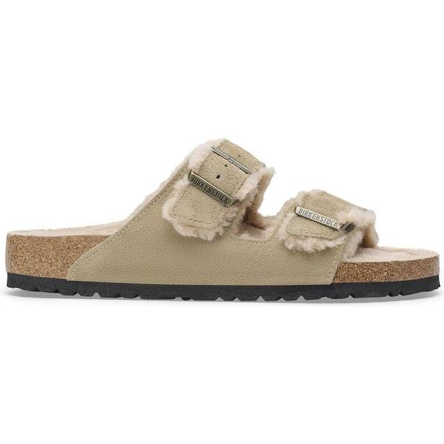 Birkenstock Mens Taupe Arizona Shearling Sandal - Beige - UK 11.5 | EU 46