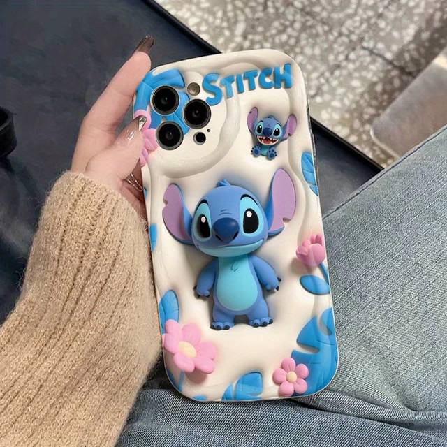TEMU Licensed Cute Cartoon Stitch Protective Case For Iphone 16 15 14 11 Pro 15 14 Plus 16e Mini X Xr Xs 6s 7 8 Plus Se