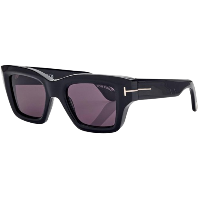 Tom Ford FT 1154 01A, SQUARE Sunglasses, MALE - Black