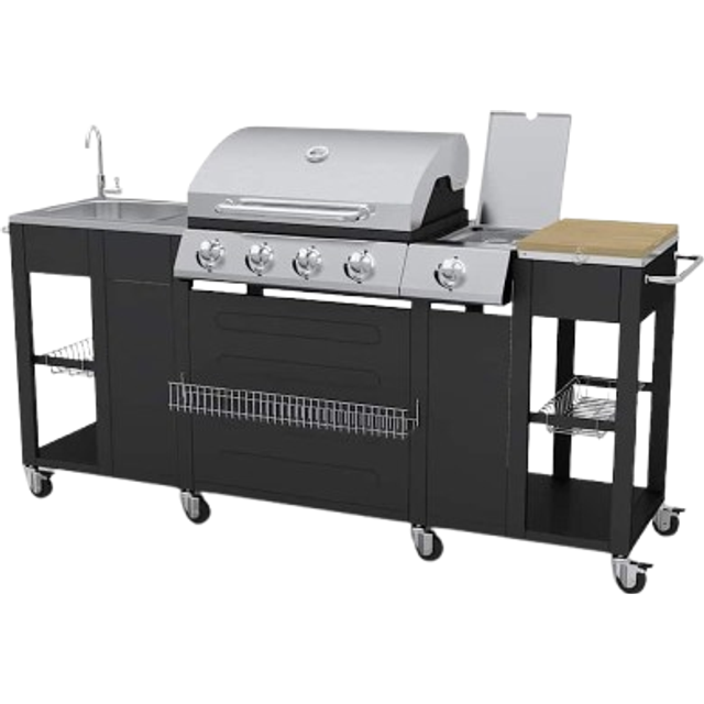 Gasolgrill 4+1 kokzoner inkl. slang