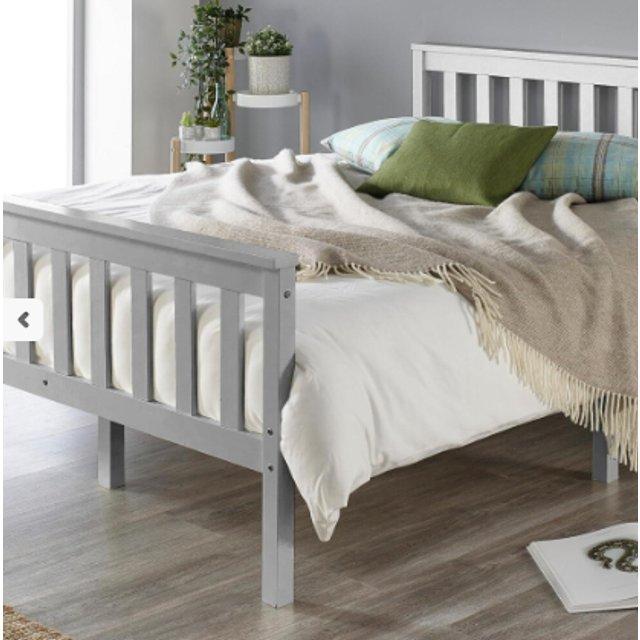 Atlantic Wooden Bed Frame - Grey