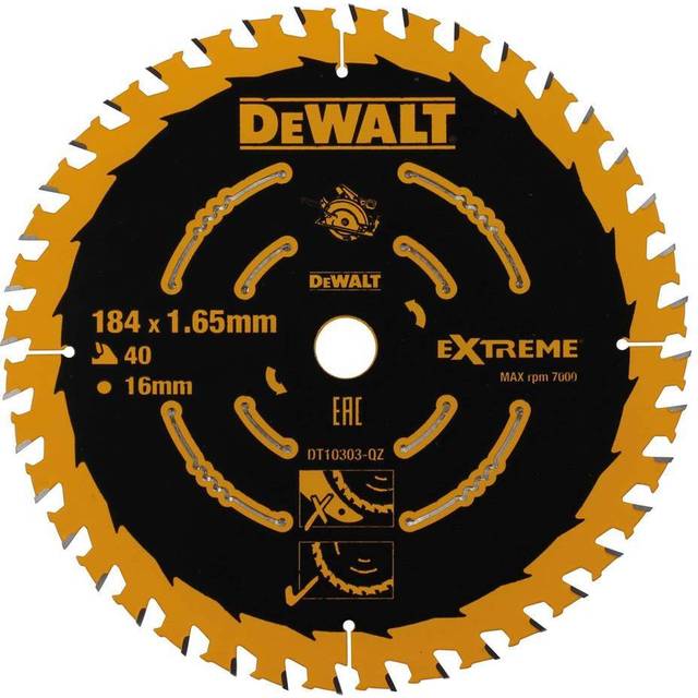 DeWalt Elite Extreme Framing Circular Saw Blades 184mm 40T 16mm